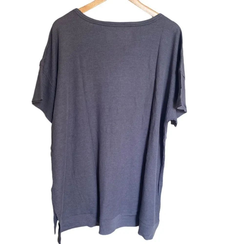 Calvin Klein Performance Keyhole Neck Top Gray Size 2X - Picture 5 of 7